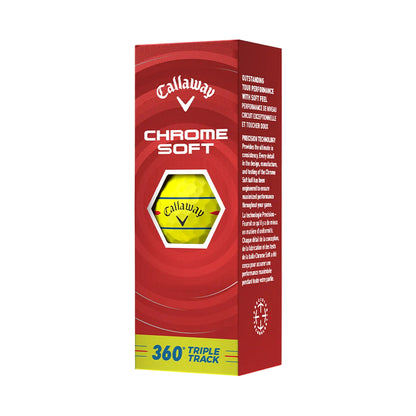 Callaway Chrome Soft Yellow 360 Triple Track 2026 Golf Balls