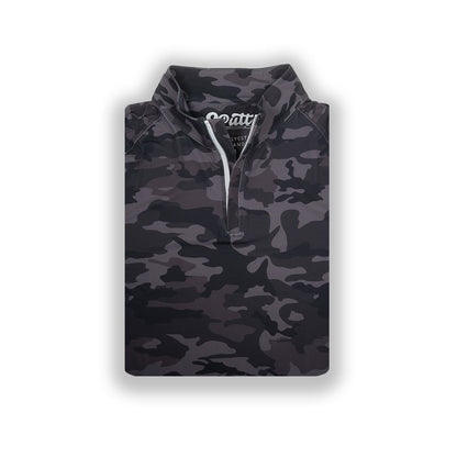 Black Camo Men's Q-Zip - The Golf Guys Online