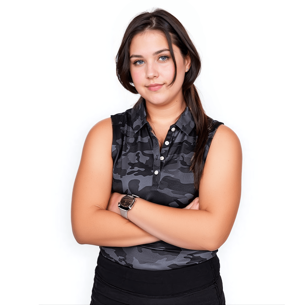 Black Camo Women's Polo (Sleeveless) - The Golf Guys Online