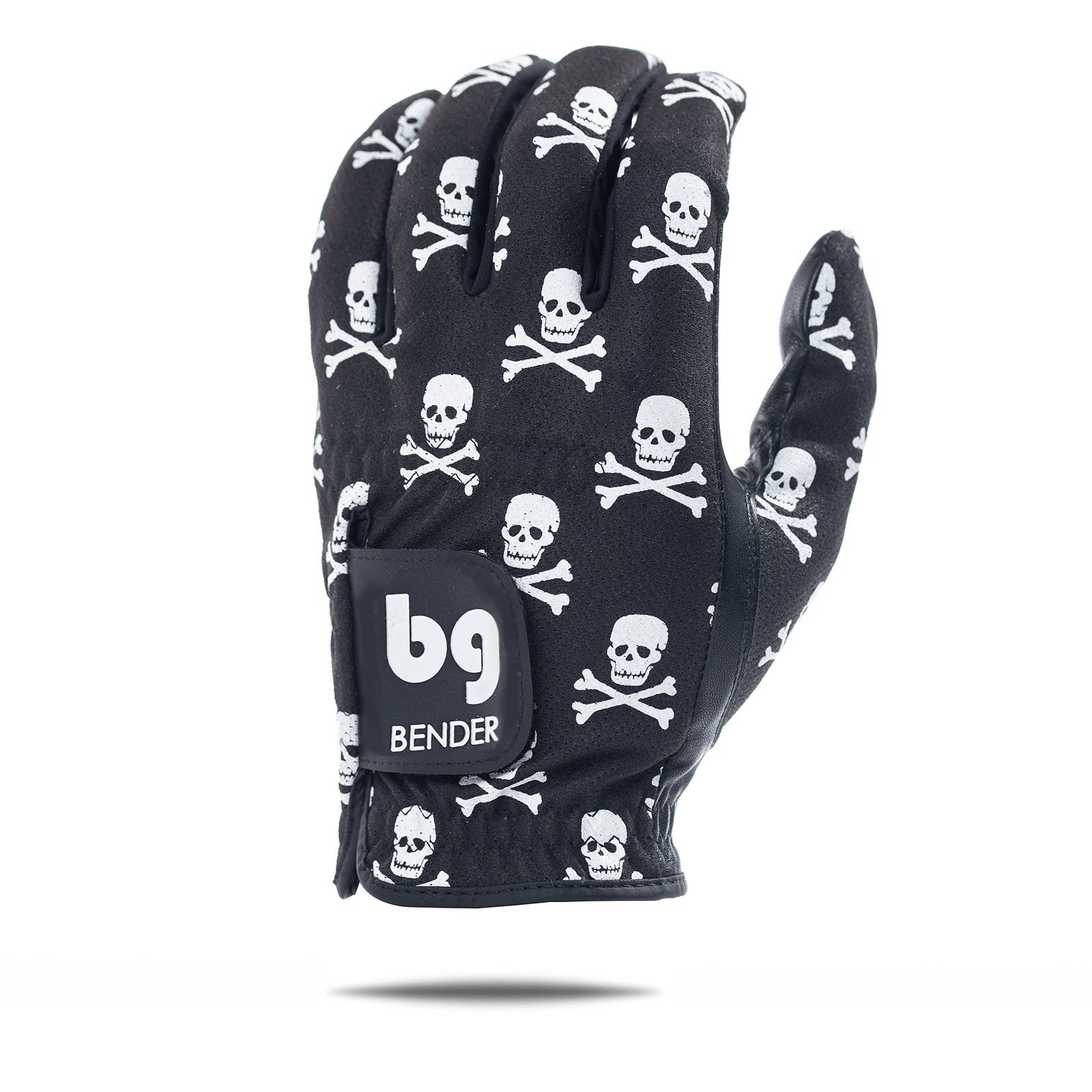 Black Skull and Crossbones Mesh Golf Glove - The Golf Guys Online