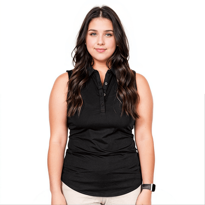 Black Women's (Sleeveless) Polos - The Golf Guys Online
