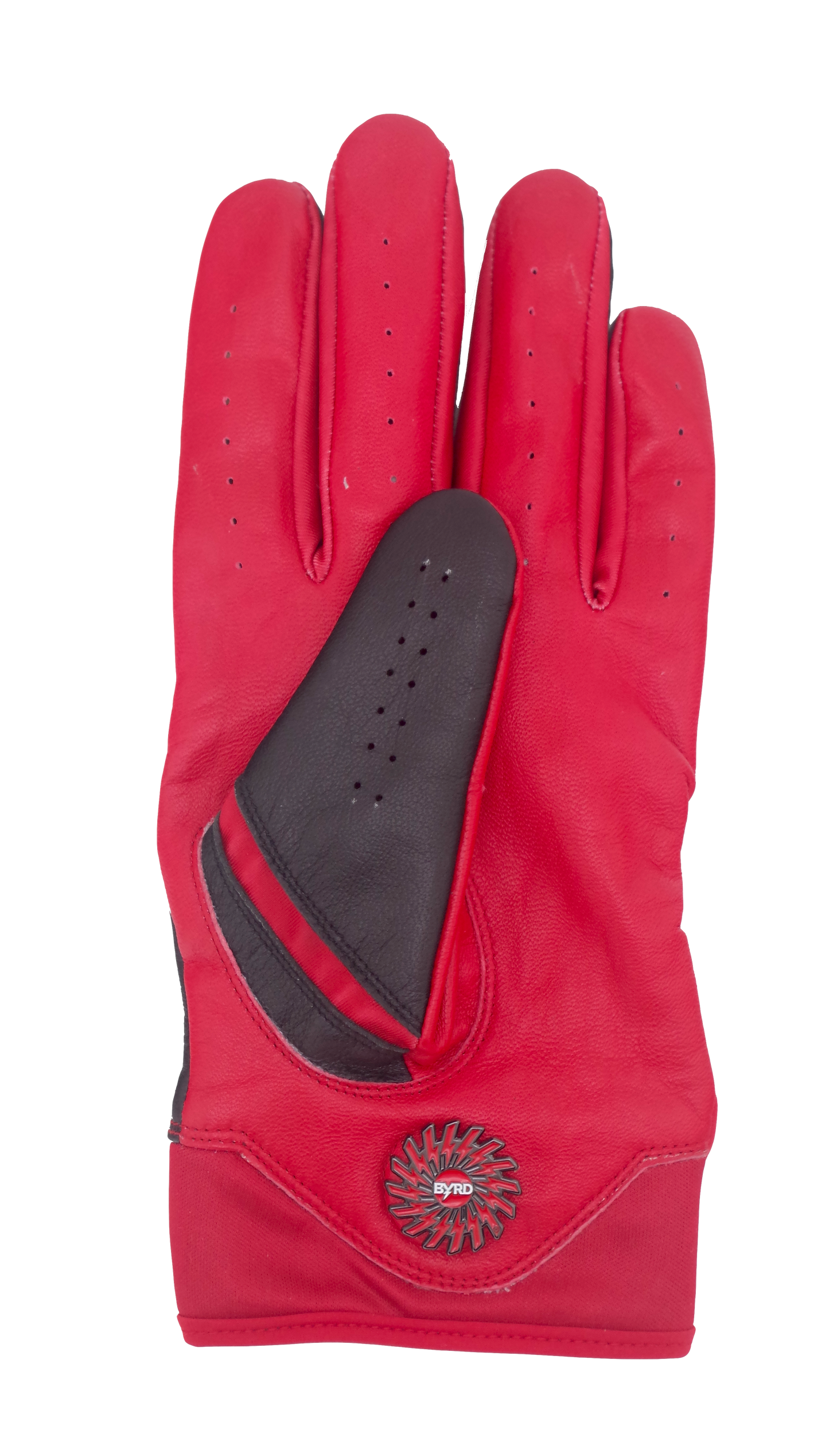 THE BYRD GOLF GLOVE - Black/Red - The Golf Guys Online