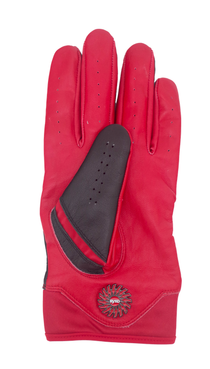 THE BYRD GOLF GLOVE - Black/Red - The Golf Guys Online