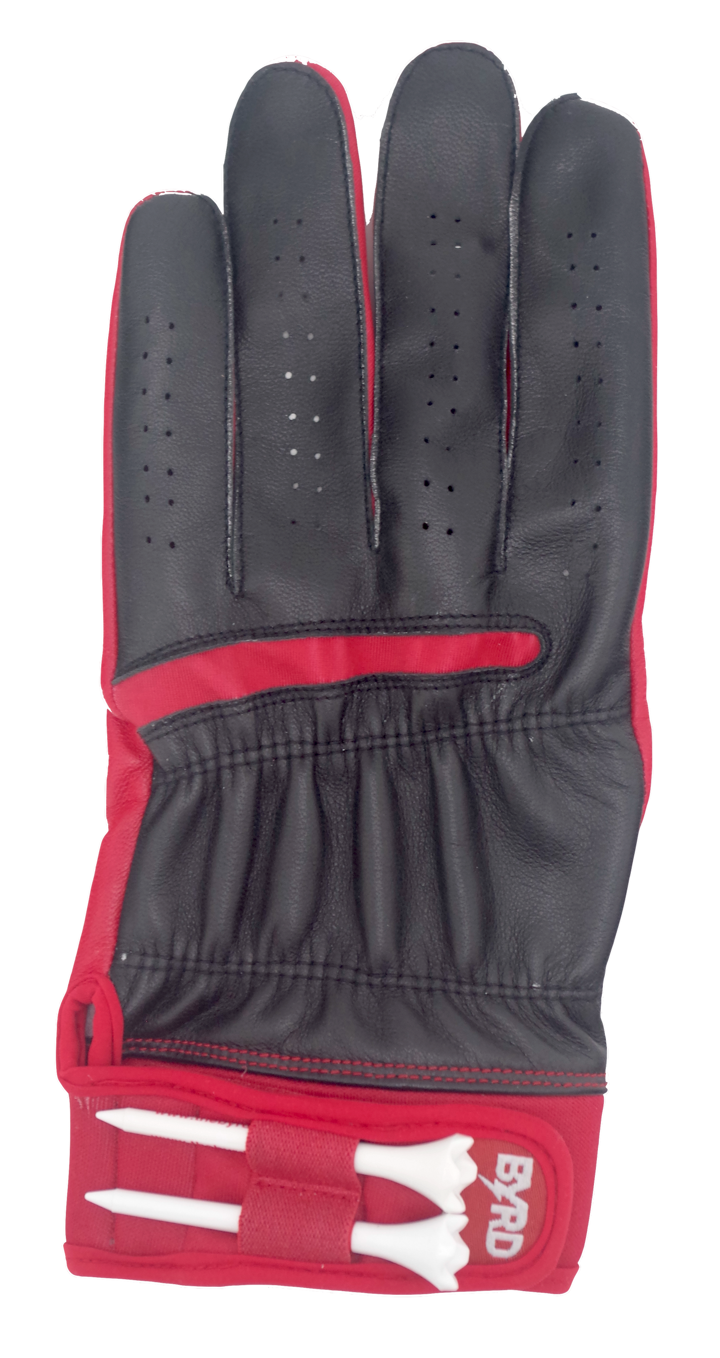 THE BYRD GOLF GLOVE - Black/Red - The Golf Guys Online