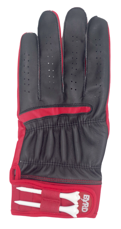 THE BYRD GOLF GLOVE - Black/Red - The Golf Guys Online