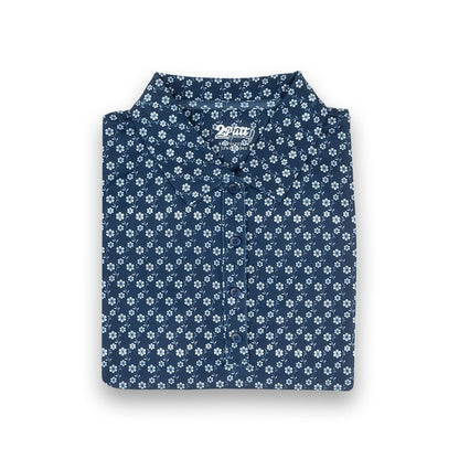 Blue Floral Women's Polo (Sleeveless) - The Golf Guys Online