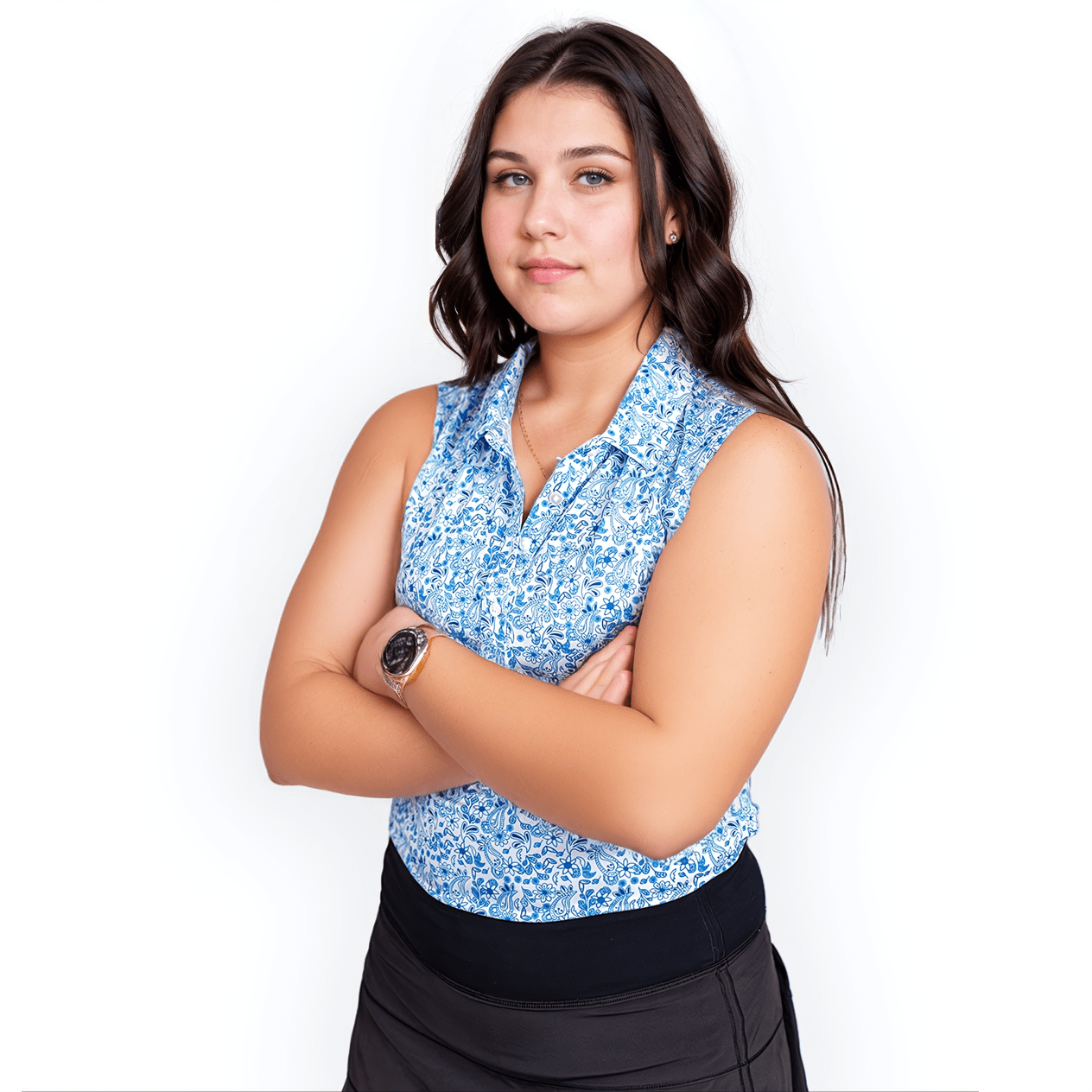 Blue Paisley Women's Polo (Sleeveless) - The Golf Guys Online