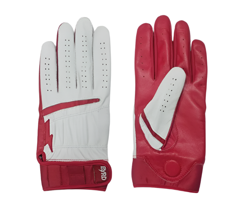 THE BYRD GOLF GLOVE - White/Red - The Golf Guys Online