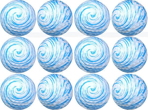 New Novelty Blue Swirl Golf Balls