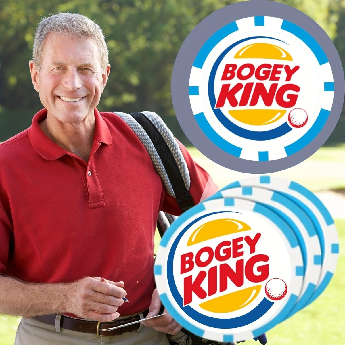 Bogey King Golf Ball Marker - Poker Chip Style