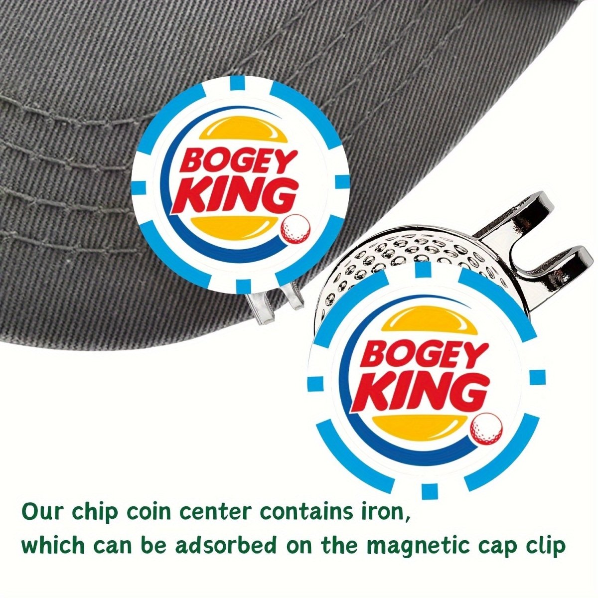 Bogey King Golf Ball Marker - Poker Chip Style