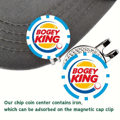 Bogey King Golf Ball Marker - Poker Chip Style