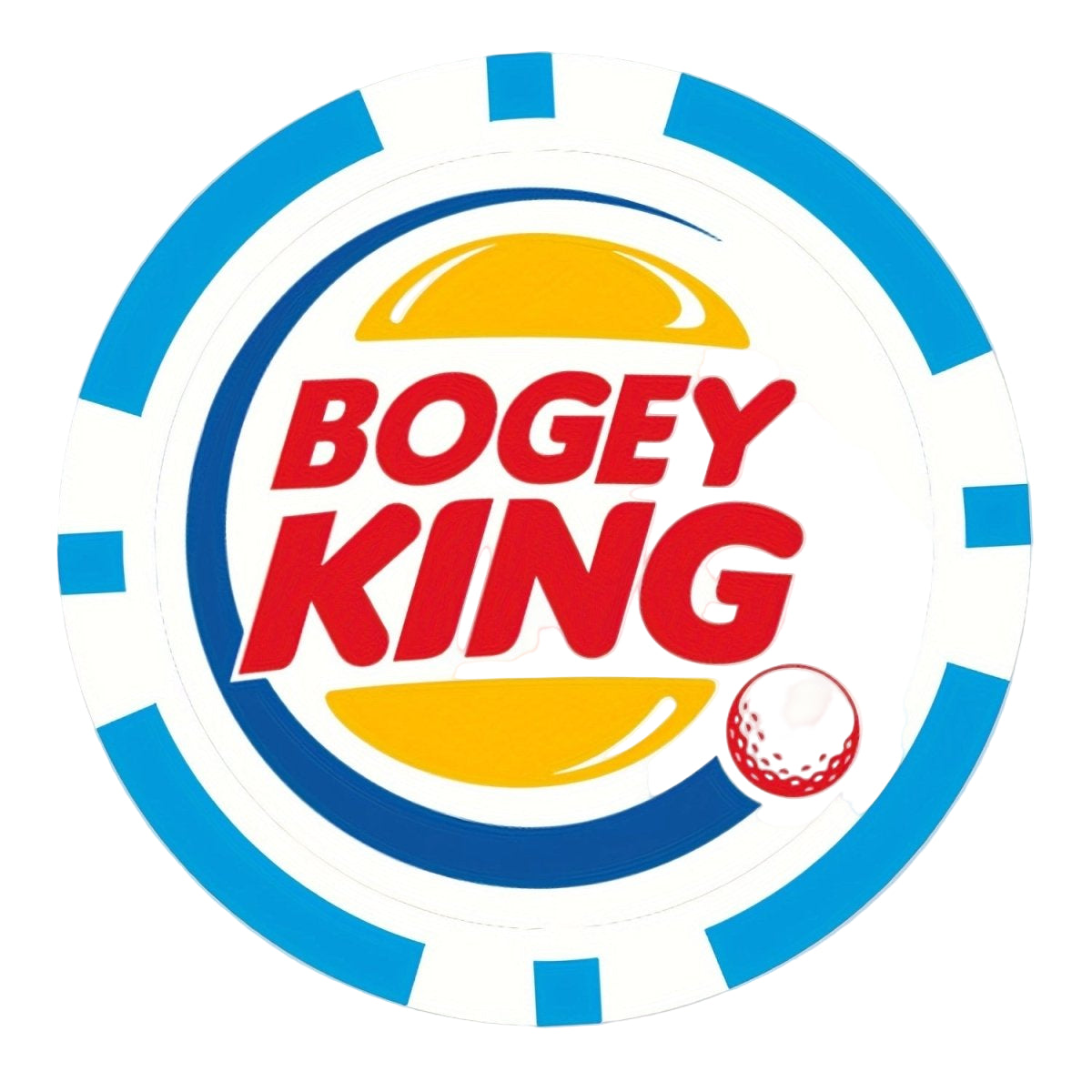 Bogey King Golf Ball Marker - Poker Chip Style
