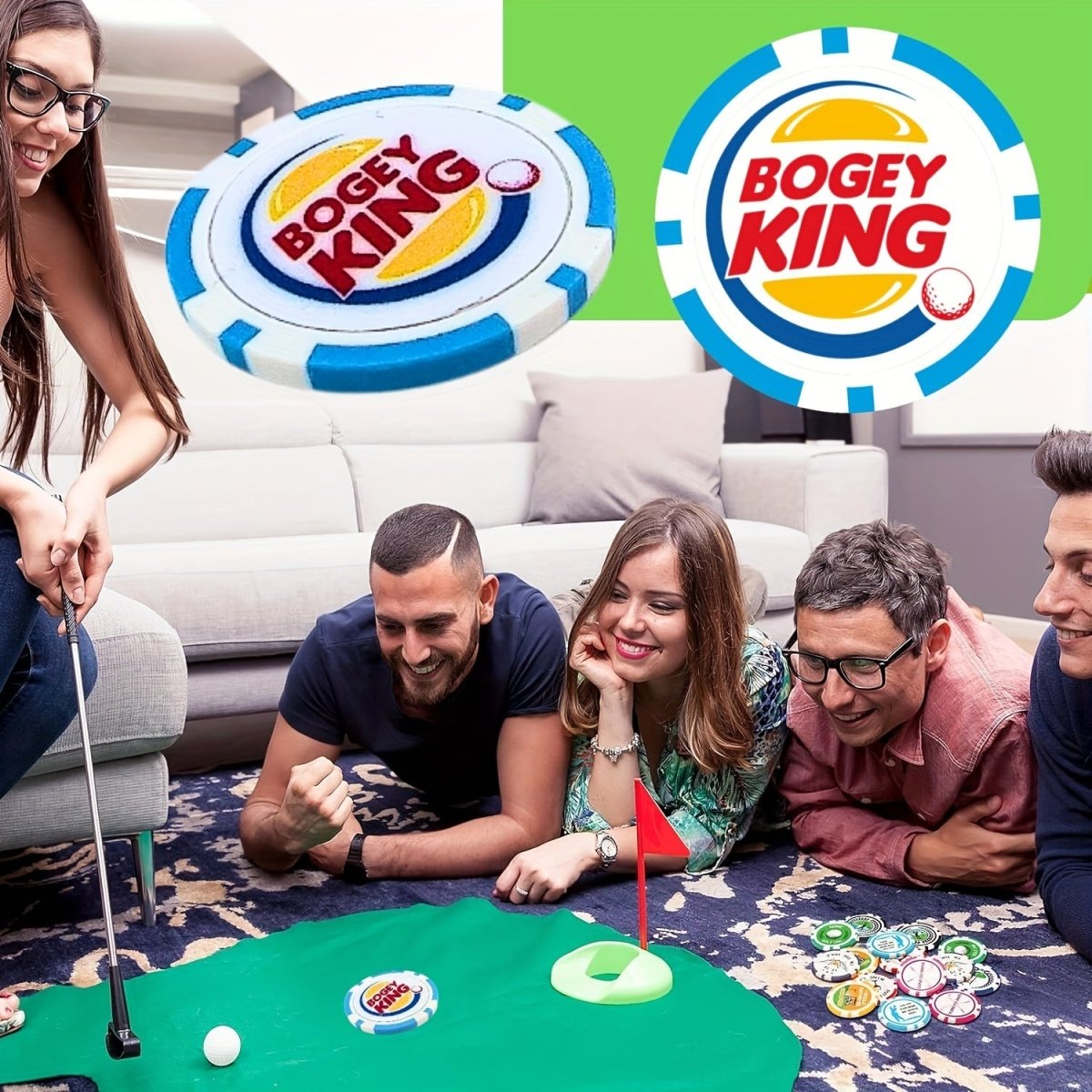 Bogey King Golf Ball Marker - Poker Chip Style
