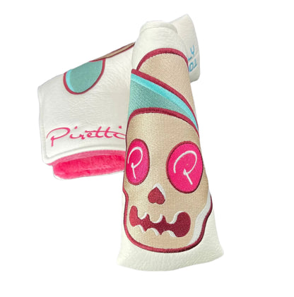 Piretti Golf - Neon Dia De Los Muertos Tour Only Blade Putter Headcovers White - The Golf Guys Online