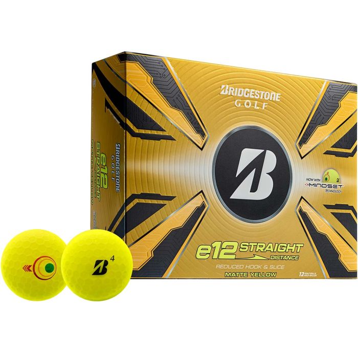 Bridgestone e12 Straight Distance 2025 Matte Yellow Golf Balls