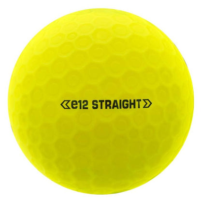 Bridgestone e12 Straight Distance 2025 Matte Yellow Golf Balls