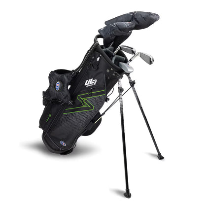 U.S. Kids Golf UL-7 5 Club Stand Set (Approx Age 10, Height 57"-60") Black/Green Bag - The Golf Guys Online