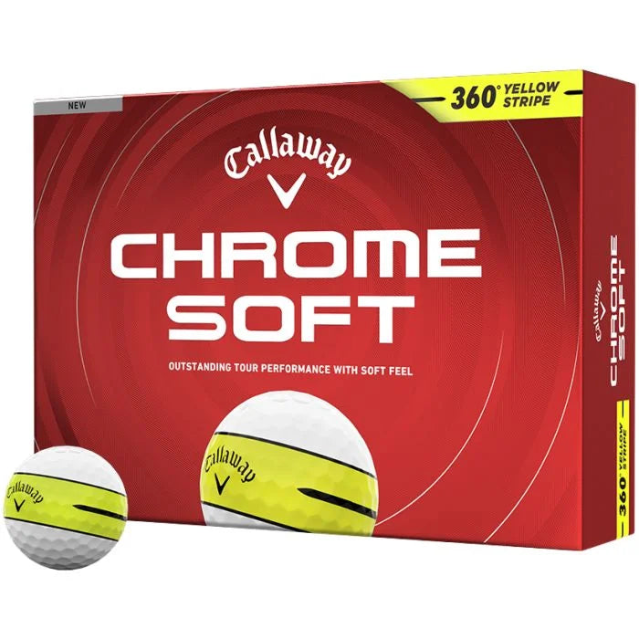 Callaway Chrome Soft 360 Yellow Stripe 2026 Golf Balls