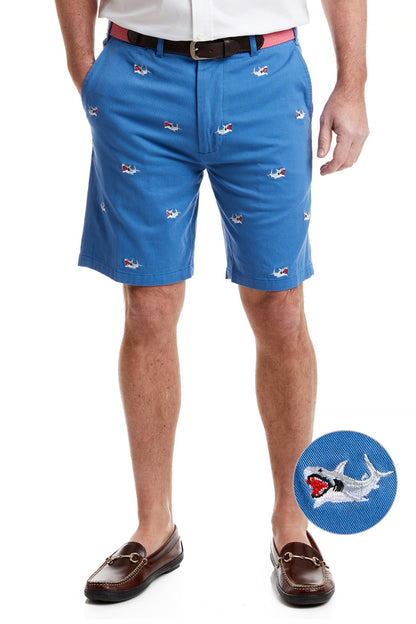 Cisco Short Deep Ocean Blue with Great White Shark - The Golf Guys Online