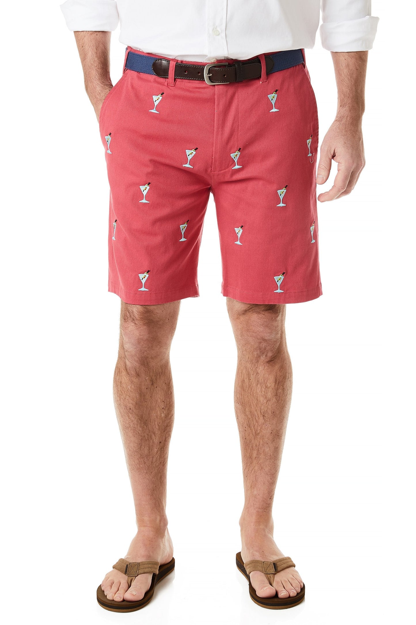 Cisco Short Stretch Twill Hurricane Red with Martini - The Golf Guys Online