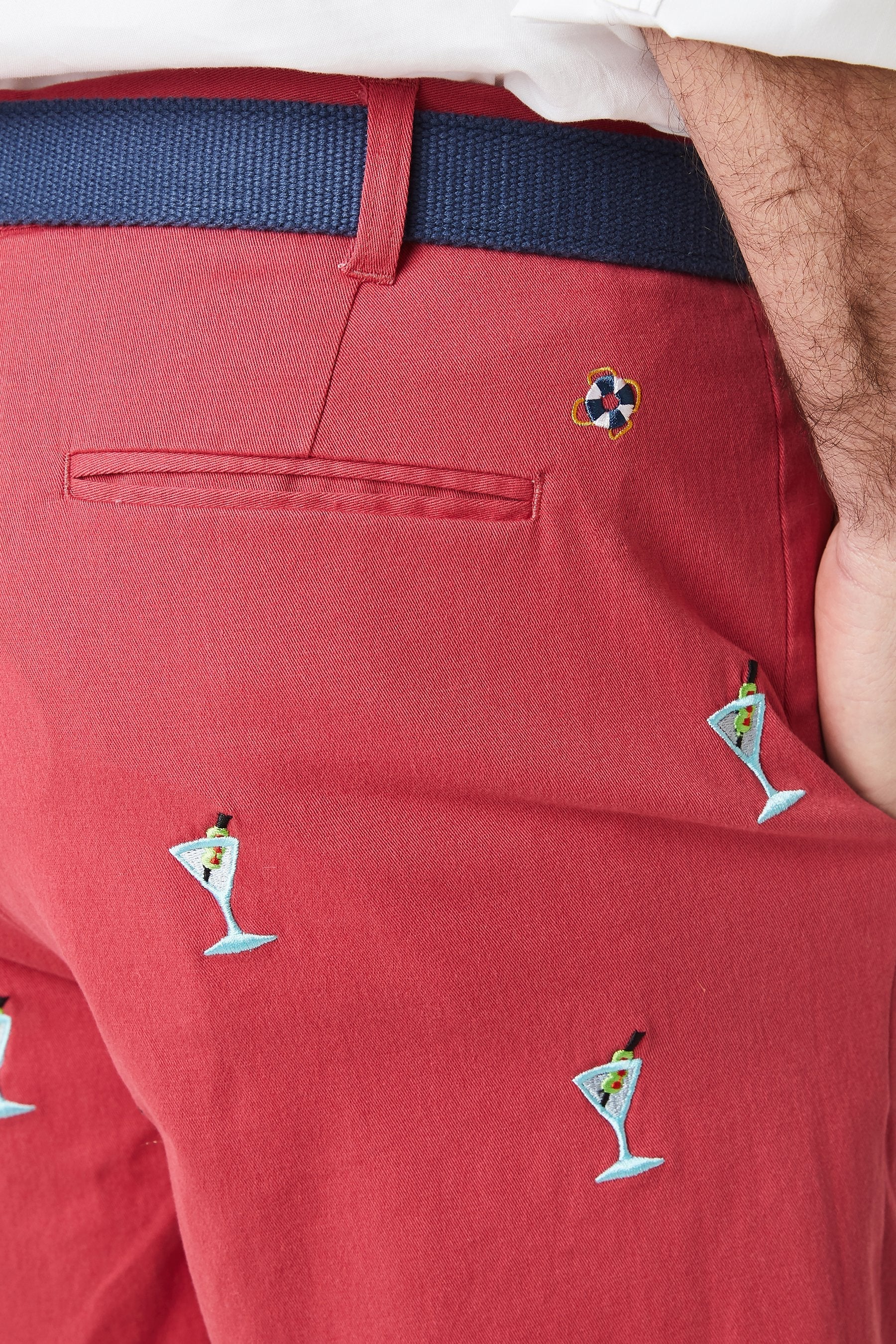 Cisco Short Stretch Twill Hurricane Red with Martini - The Golf Guys Online