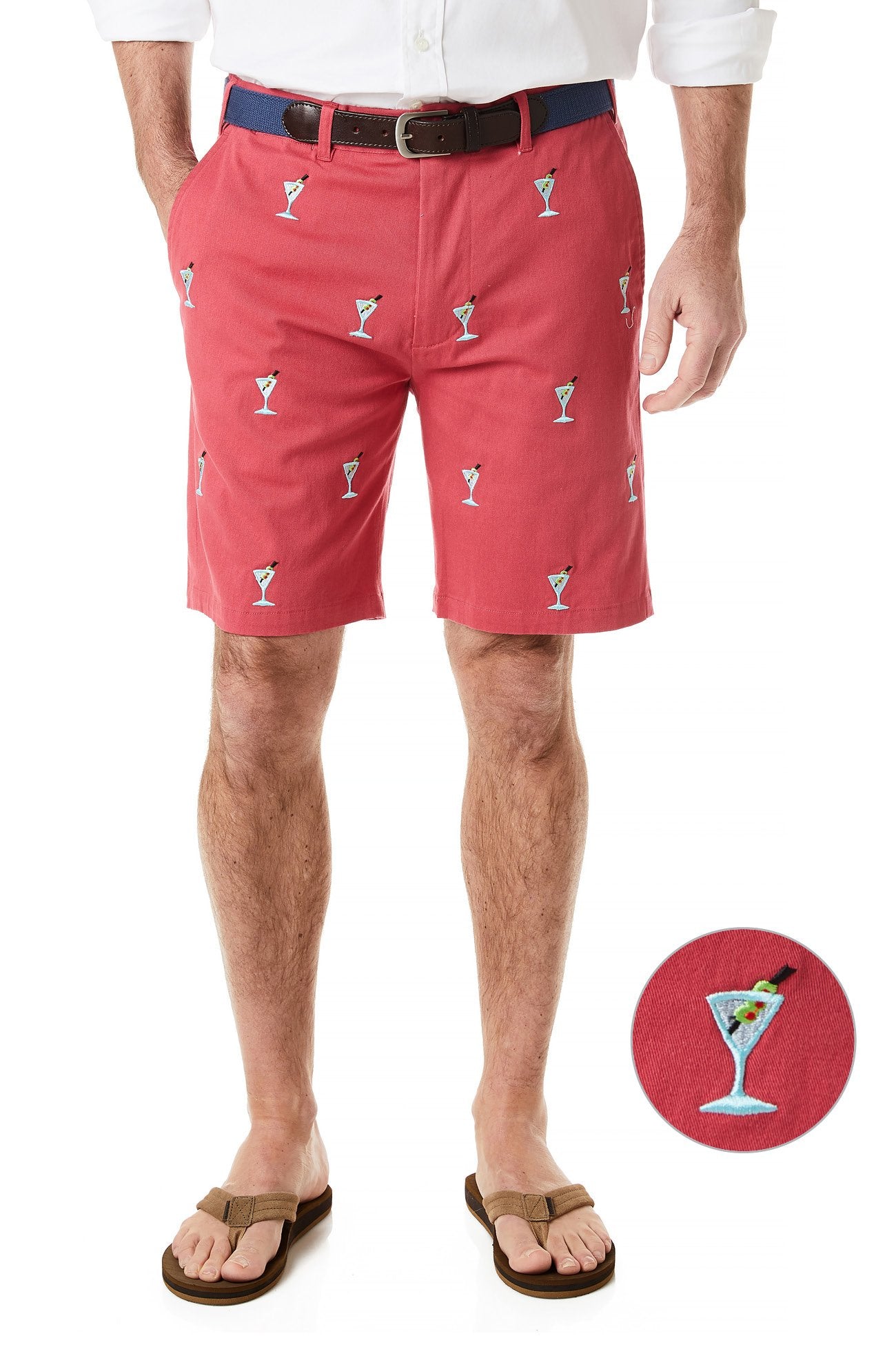 Cisco Short Stretch Twill Hurricane Red with Martini - The Golf Guys Online