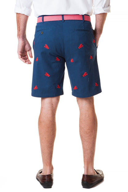 Cisco Short Stretch Twill Nantucket Navy With Lobster - The Golf Guys Online