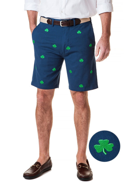 Cisco Short Stretch Twill Nantucket Navy With Shamrock - The Golf Guys Online