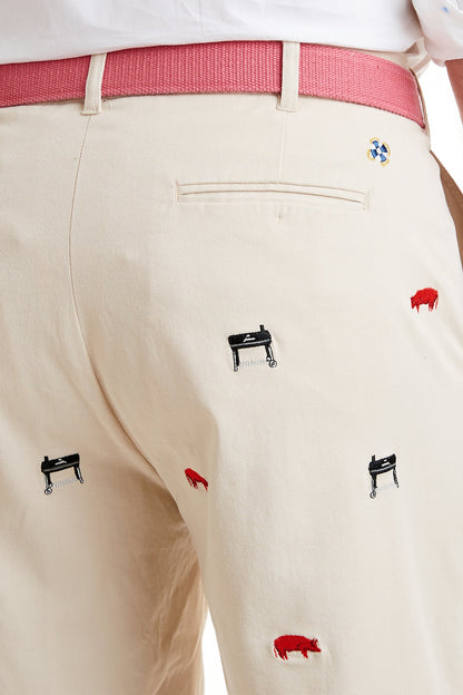 Cisco Short Stretch Twill Stone with Smoker Grill & Pig - The Golf Guys Online