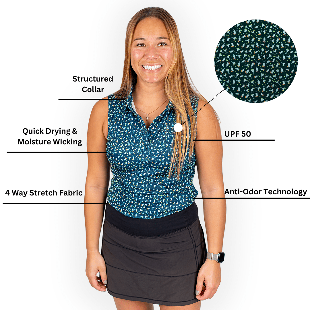 Cocktail Hour Women's Polo (Sleeveless) - The Golf Guys Online