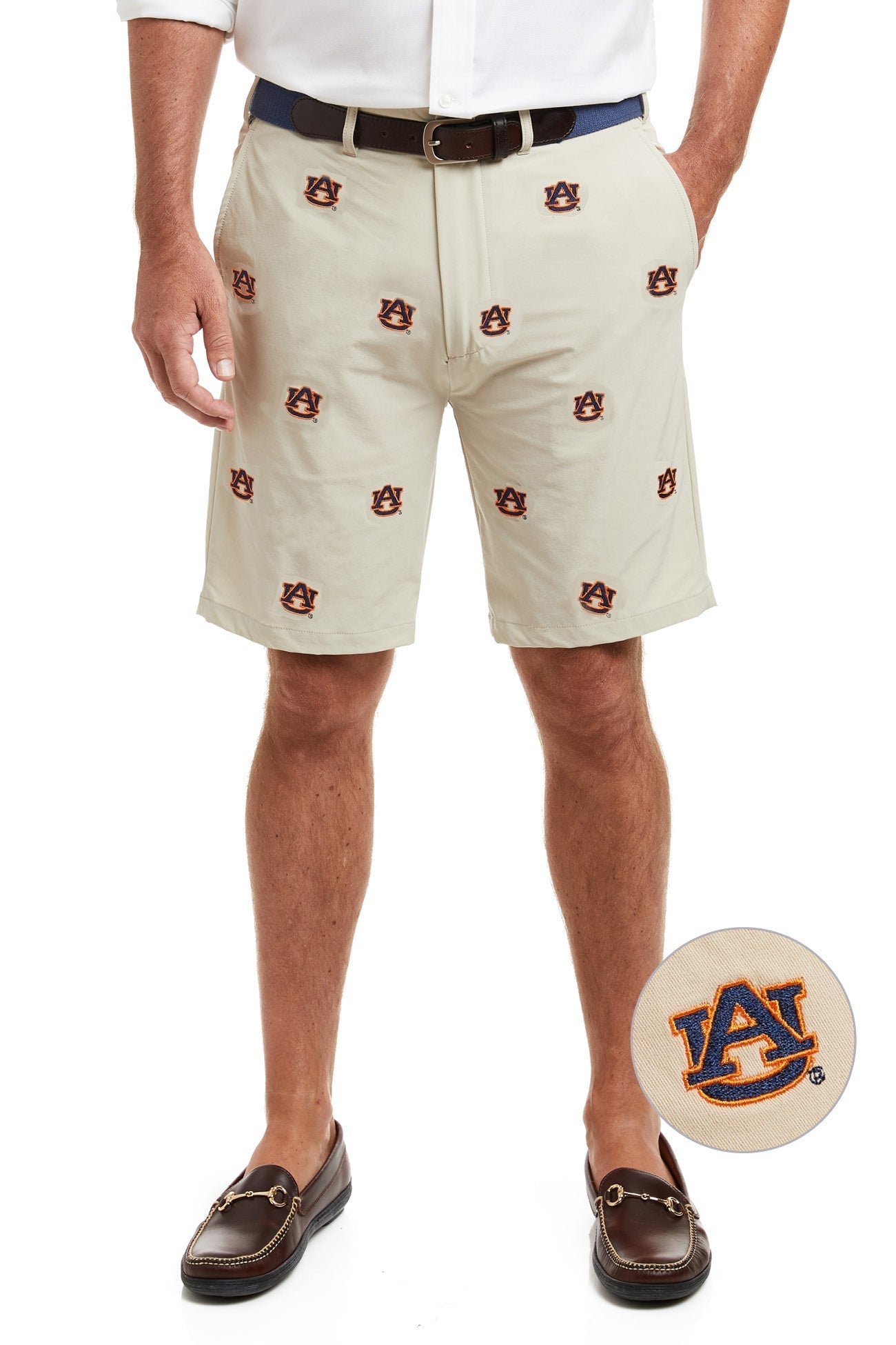 Collegiate ACKformance Short Khaki with Auburn University - The Golf Guys Online