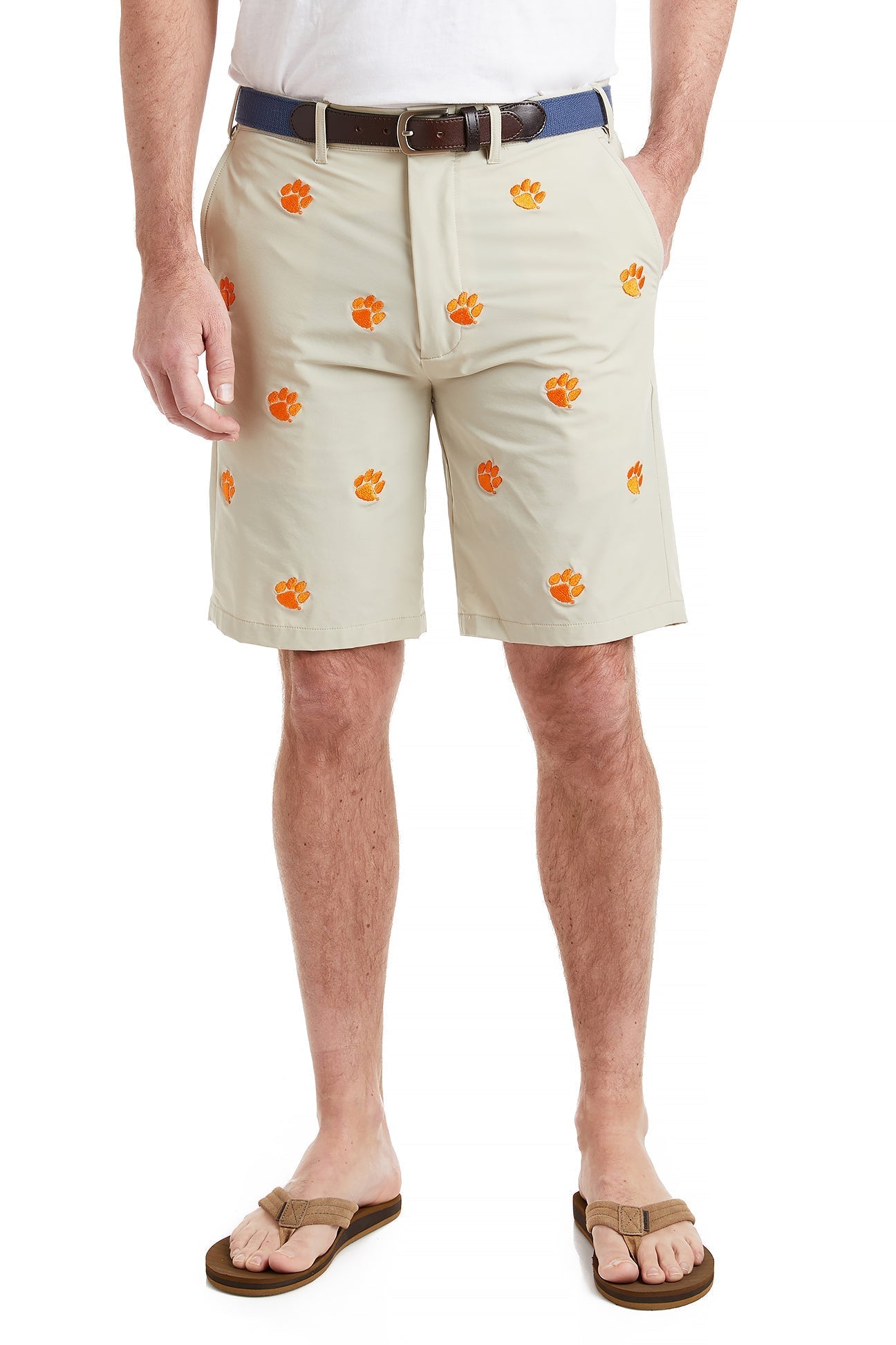 Collegiate ACKformance Short Khaki with Clemson - The Golf Guys Online