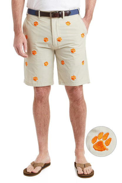 Collegiate ACKformance Short Khaki with Clemson - The Golf Guys Online