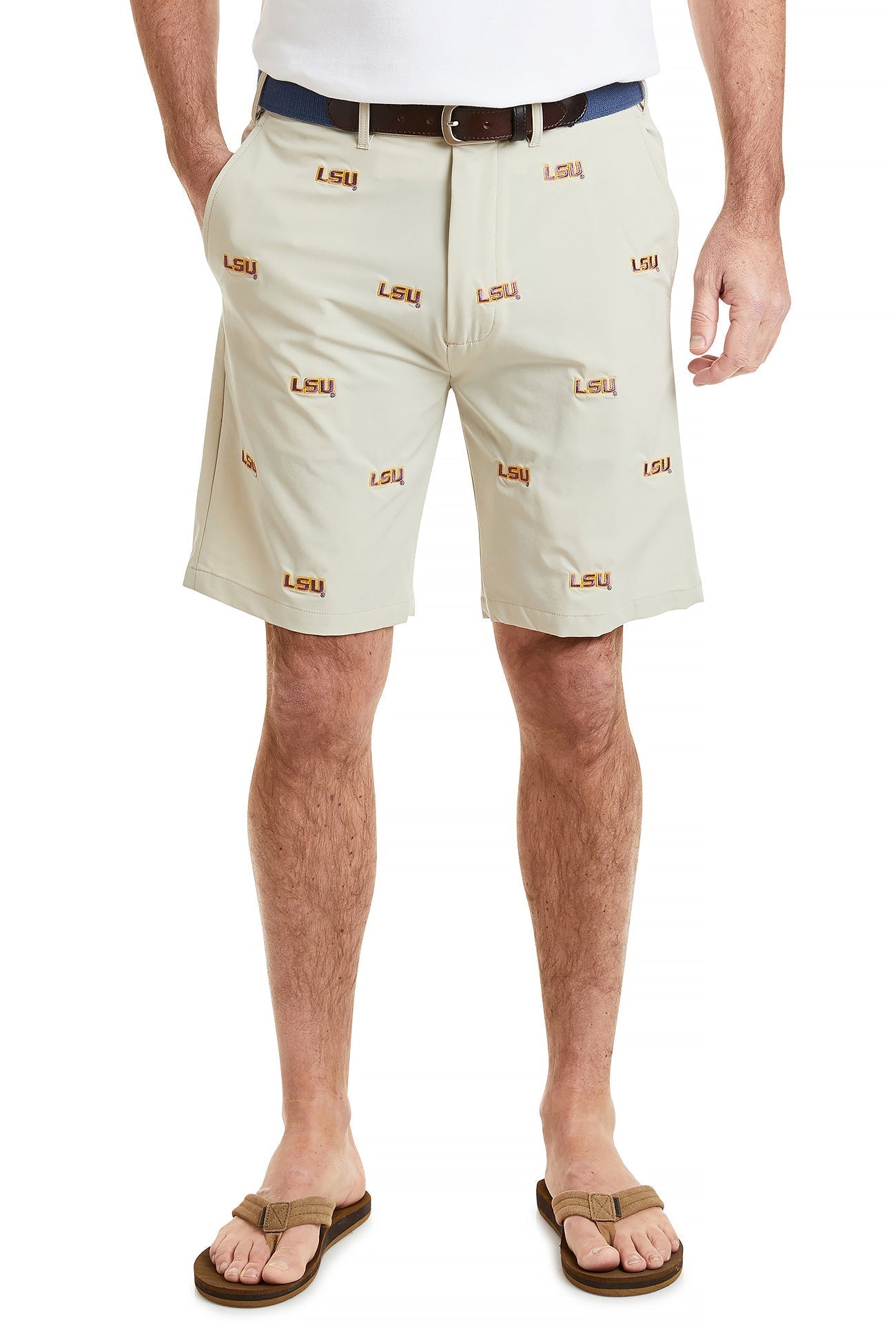Collegiate ACKformance Short Khaki with LSU - The Golf Guys Online