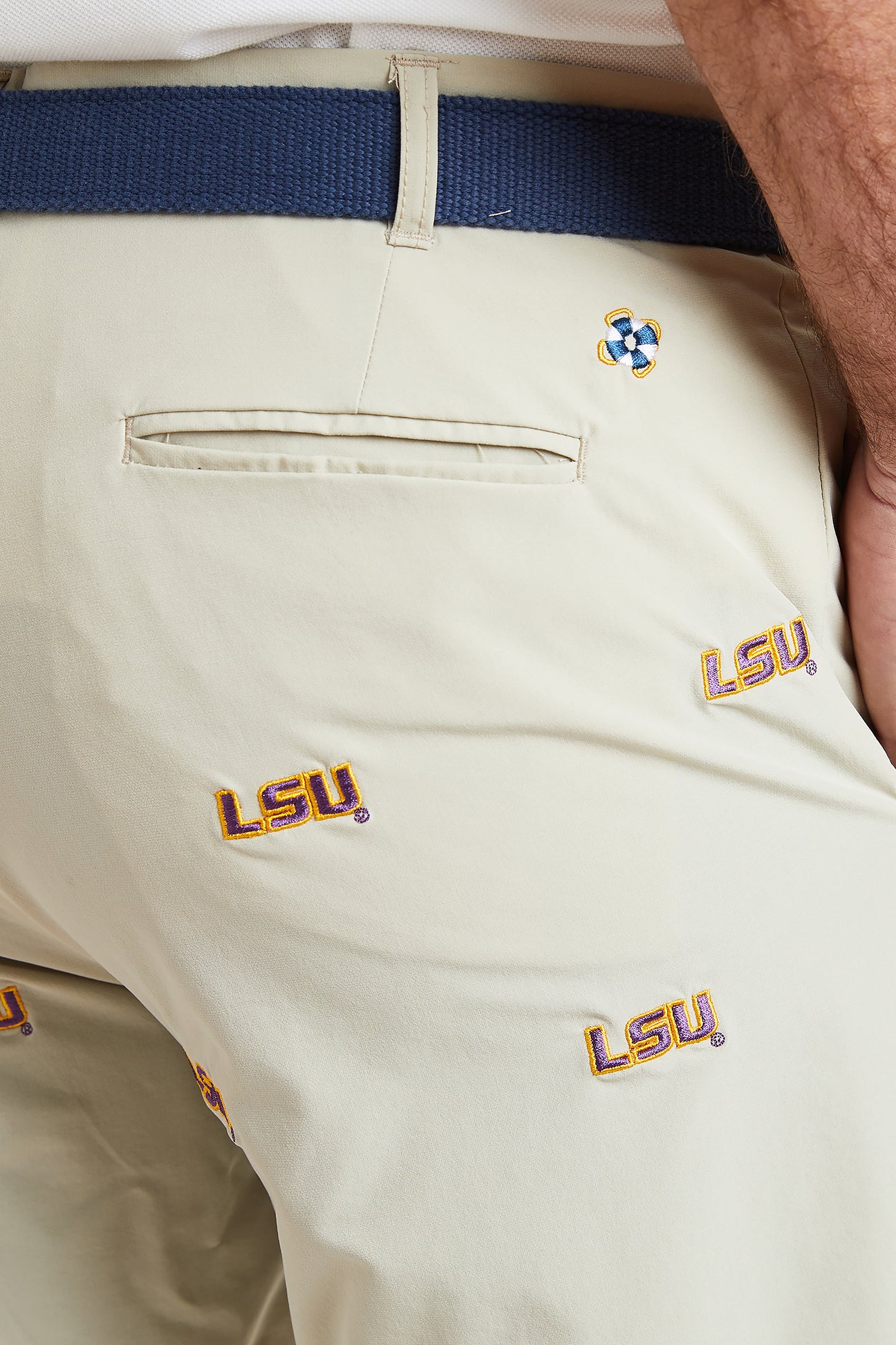Collegiate ACKformance Short Khaki with LSU - The Golf Guys Online