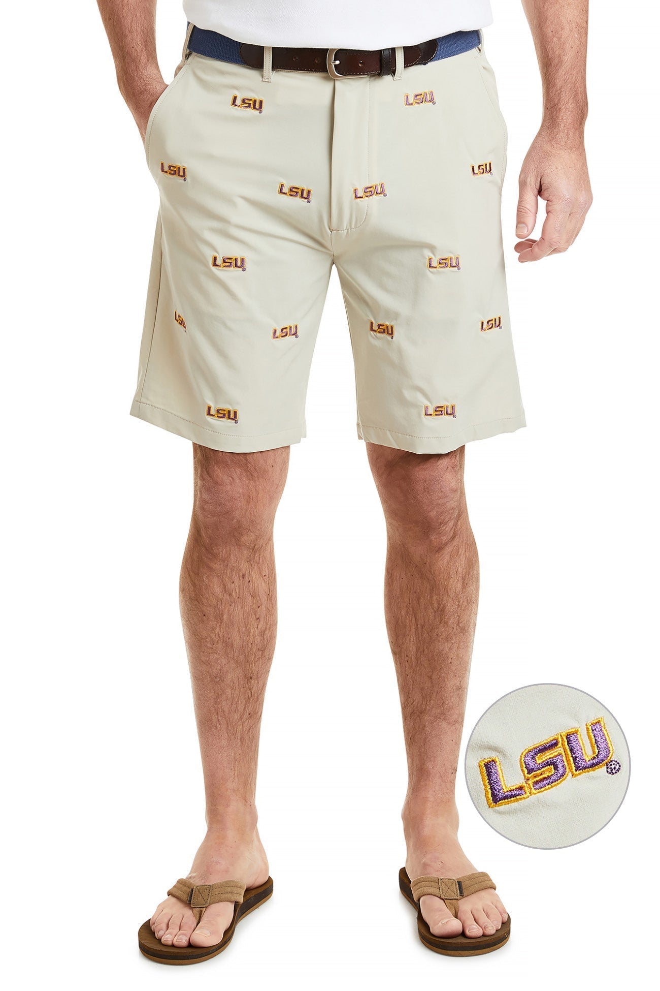 Collegiate ACKformance Short Khaki with LSU - The Golf Guys Online
