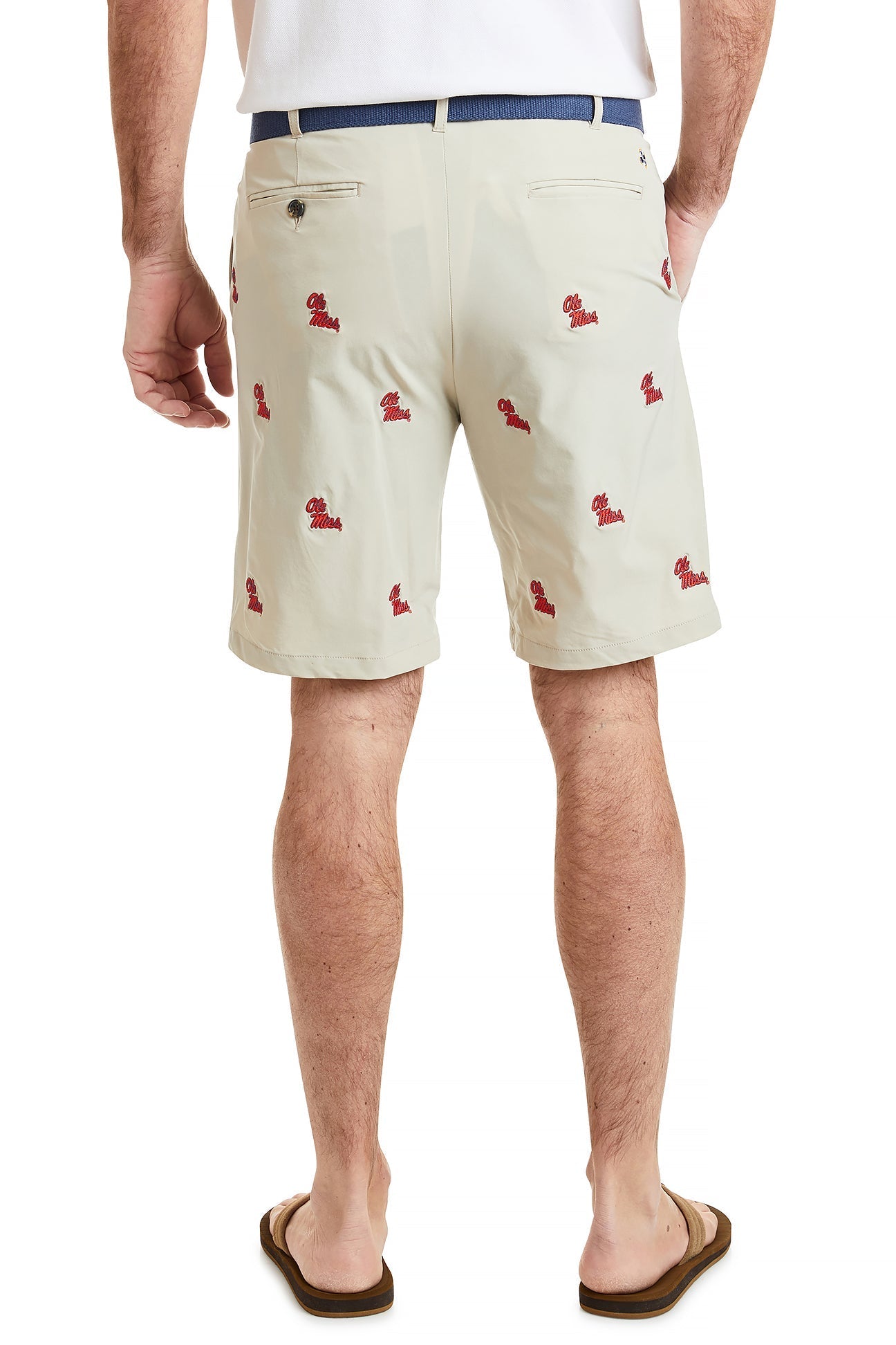 Collegiate ACKformance Short Khaki with Ole Miss - The Golf Guys Online