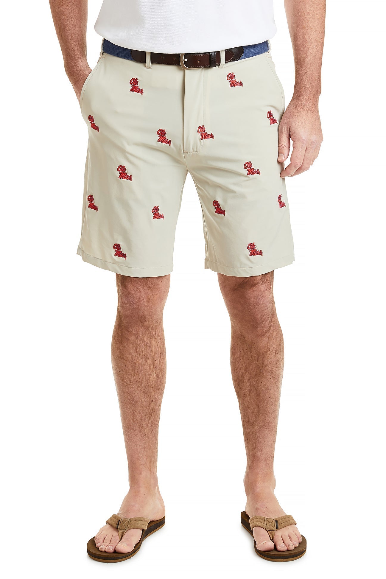 Collegiate ACKformance Short Khaki with Ole Miss - The Golf Guys Online