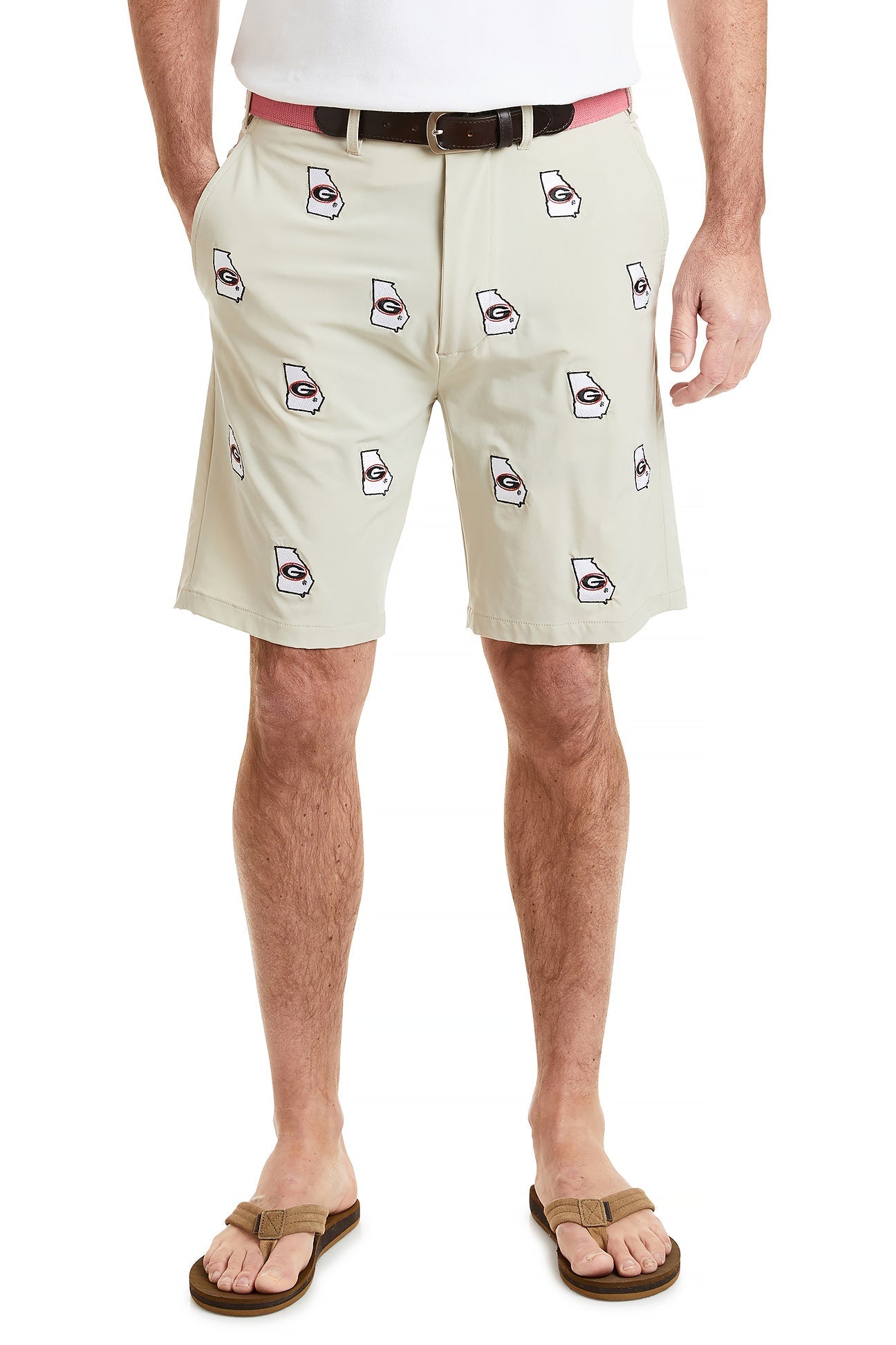 Collegiate ACKformance Short Khaki with University of Georgia UGA - The Golf Guys Online