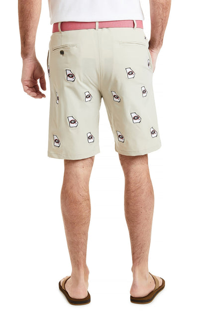Collegiate ACKformance Short Khaki with University of Georgia UGA - The Golf Guys Online