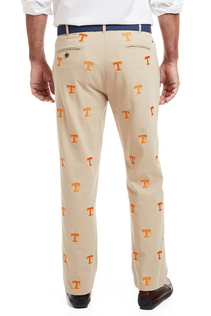 Collegiate Pant Khaki with Tennessee - The Golf Guys Online