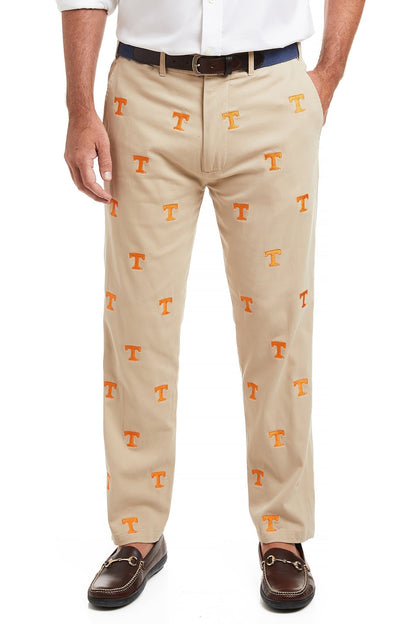 Collegiate Pant Khaki with Tennessee - The Golf Guys Online