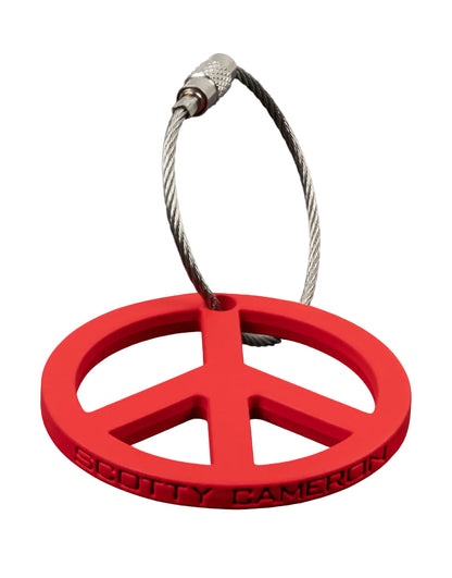 Limited Scotty Cameron - Red Peace Sign Key Fob