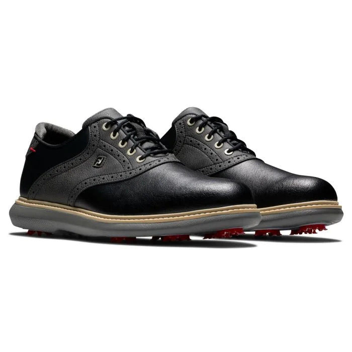 FootJoy Traditions Golf Shoes - Black/Black 57904 - The Golf Guys Online