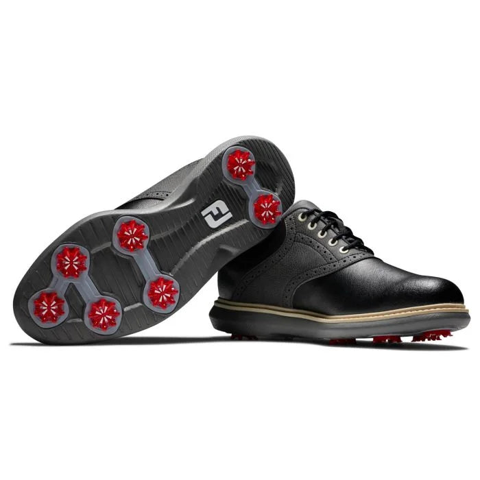 FootJoy Traditions Golf Shoes - Black/Black 57904 - The Golf Guys Online