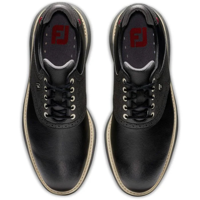 FootJoy Traditions Golf Shoes - Black/Black 57904 - The Golf Guys Online