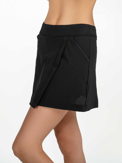 Lana Tennis & Golf Wrap Skirt - Black - The Golf Guys Online