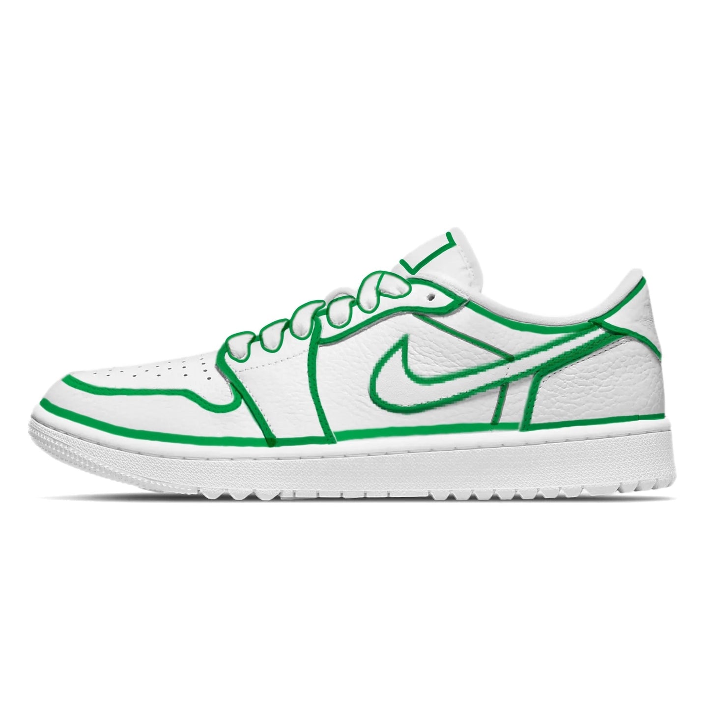 "Green Lines" Jordan 1 Golf Shoes