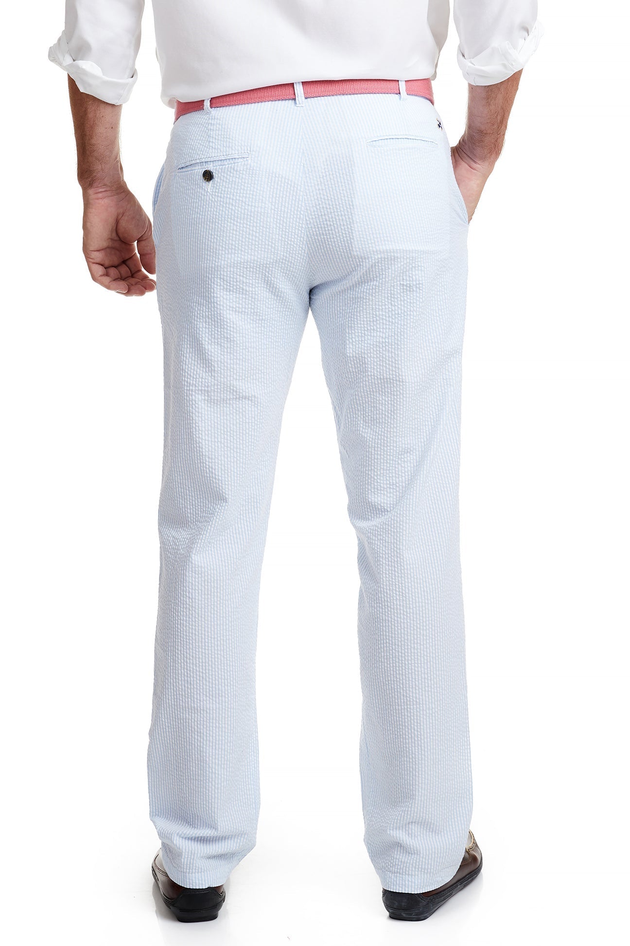 Harbor Pant Blue Seersucker - The Golf Guys Online